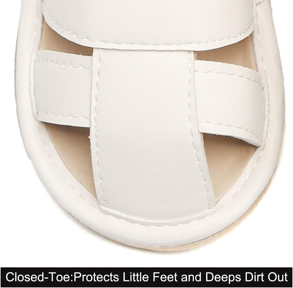 Baby Toddler Girls Boys Sandals - Soft Rubber Sole Leather Baby Walking Shoes(Infant/Toddler)