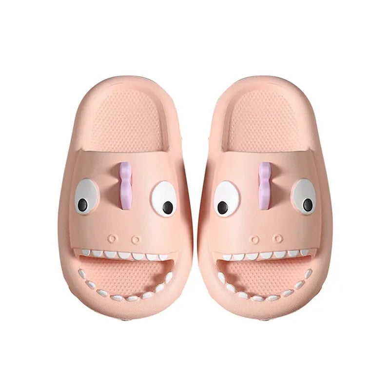 Children Slippers Kids Sandals Parent-Child Shoes Cartoon Shark Summer Boys Girls Baby Soft Sole Anti-Slip Beach Shoes