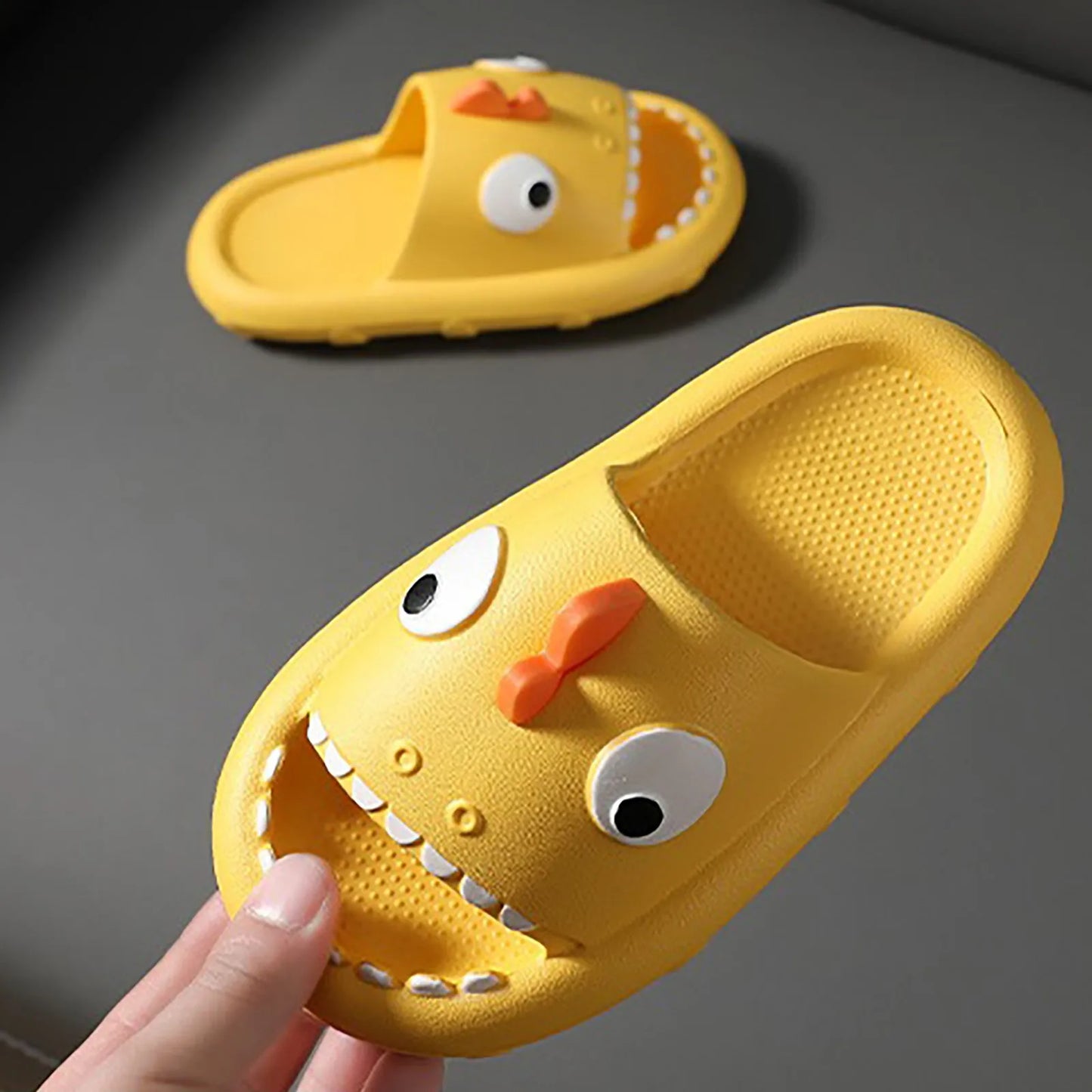 Children Slippers Kids Sandals Parent-Child Shoes Cartoon Shark Summer Boys Girls Baby Soft Sole Anti-Slip Beach Shoes