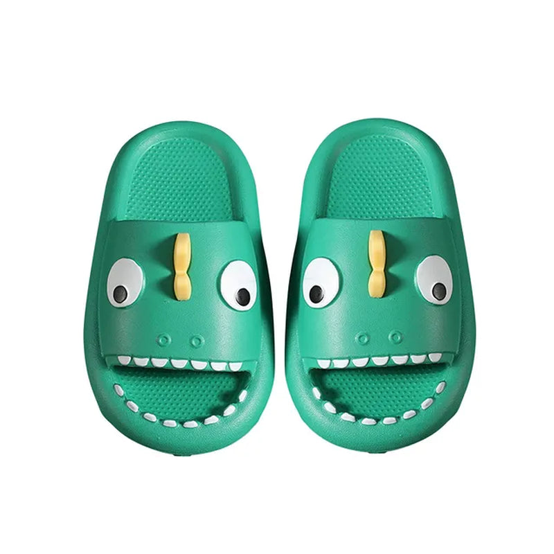 Children Slippers Kids Sandals Parent-Child Shoes Cartoon Shark Summer Boys Girls Baby Soft Sole Anti-Slip Beach Shoes