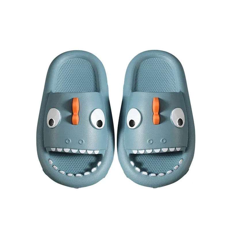 Children Slippers Kids Sandals Parent-Child Shoes Cartoon Shark Summer Boys Girls Baby Soft Sole Anti-Slip Beach Shoes